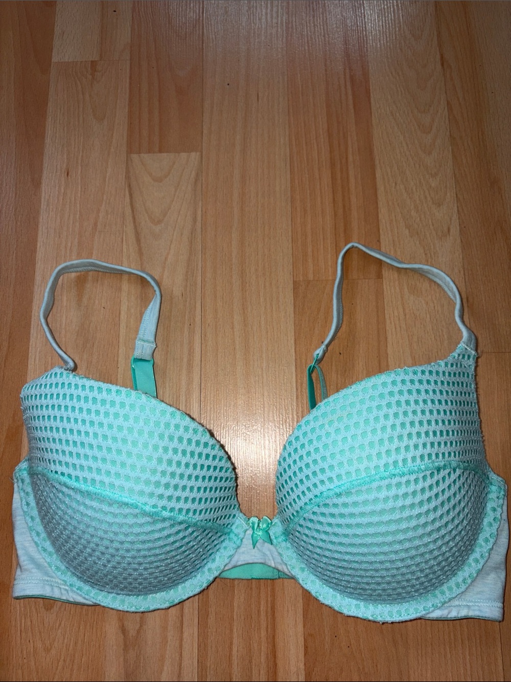 Victoria's Secret Mint Aqua Textured Push-Up Bra